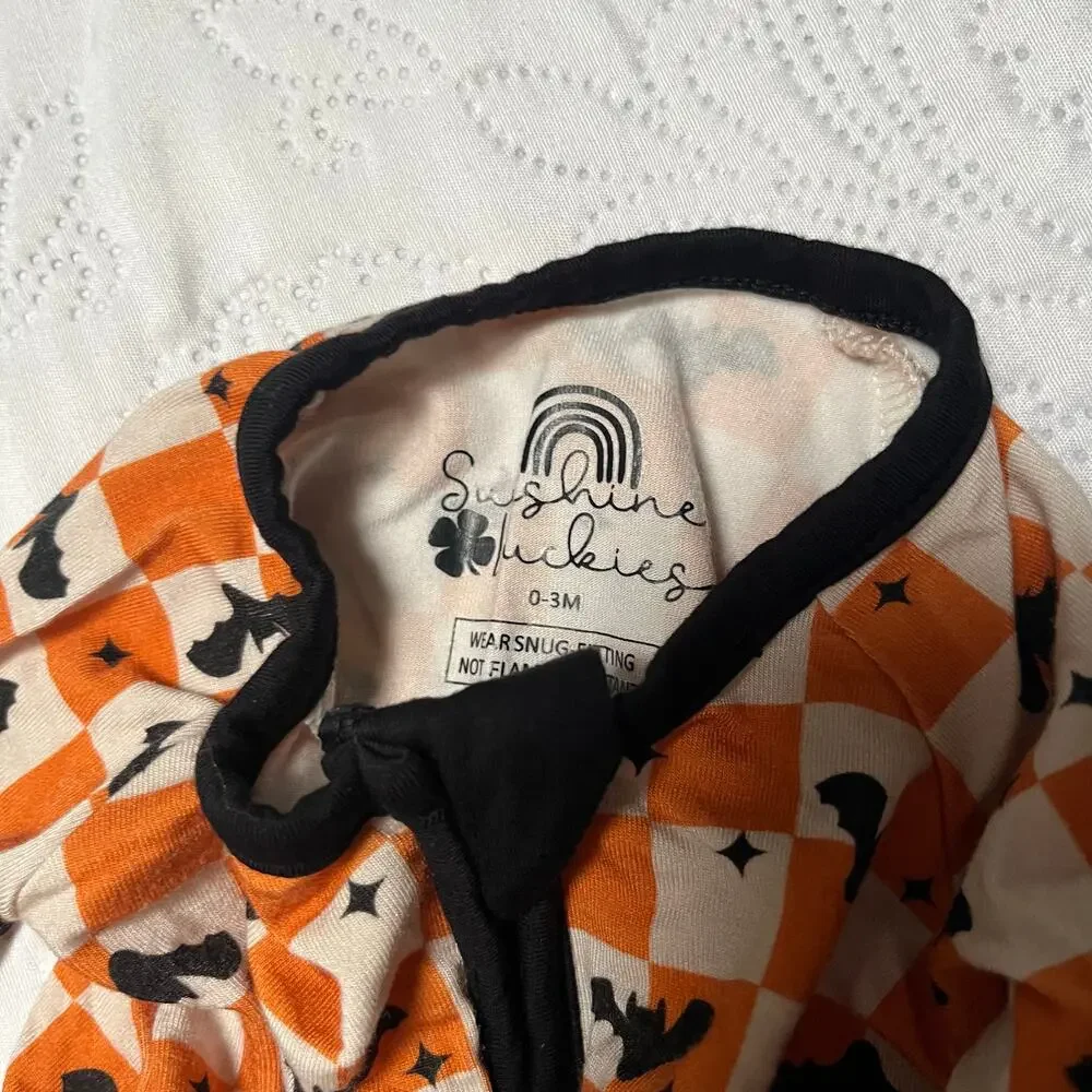 Sunshine Luckies Halloween Zippy Sleeper PJs Size 0-3m
